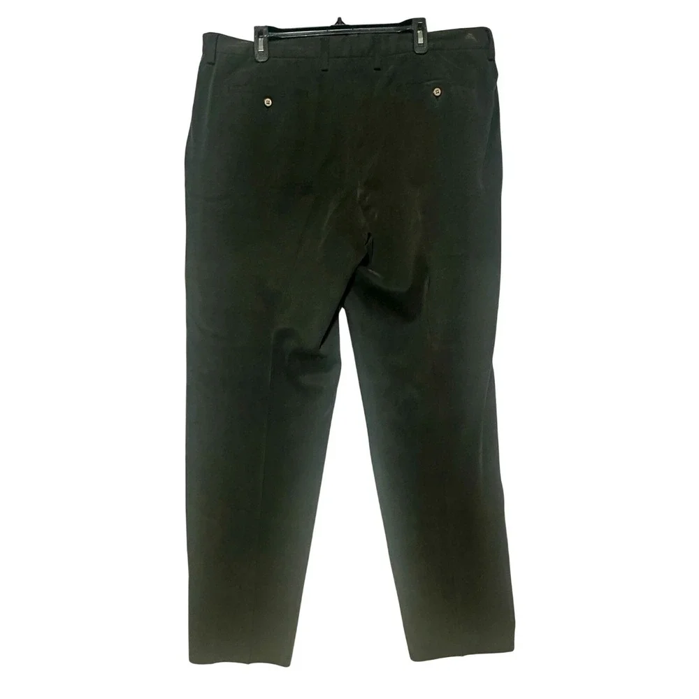 Tommy Bahama 90% Silk, 10% Cotton Blend Pants Mens 38x32 Black‎ Twill Soft Touch